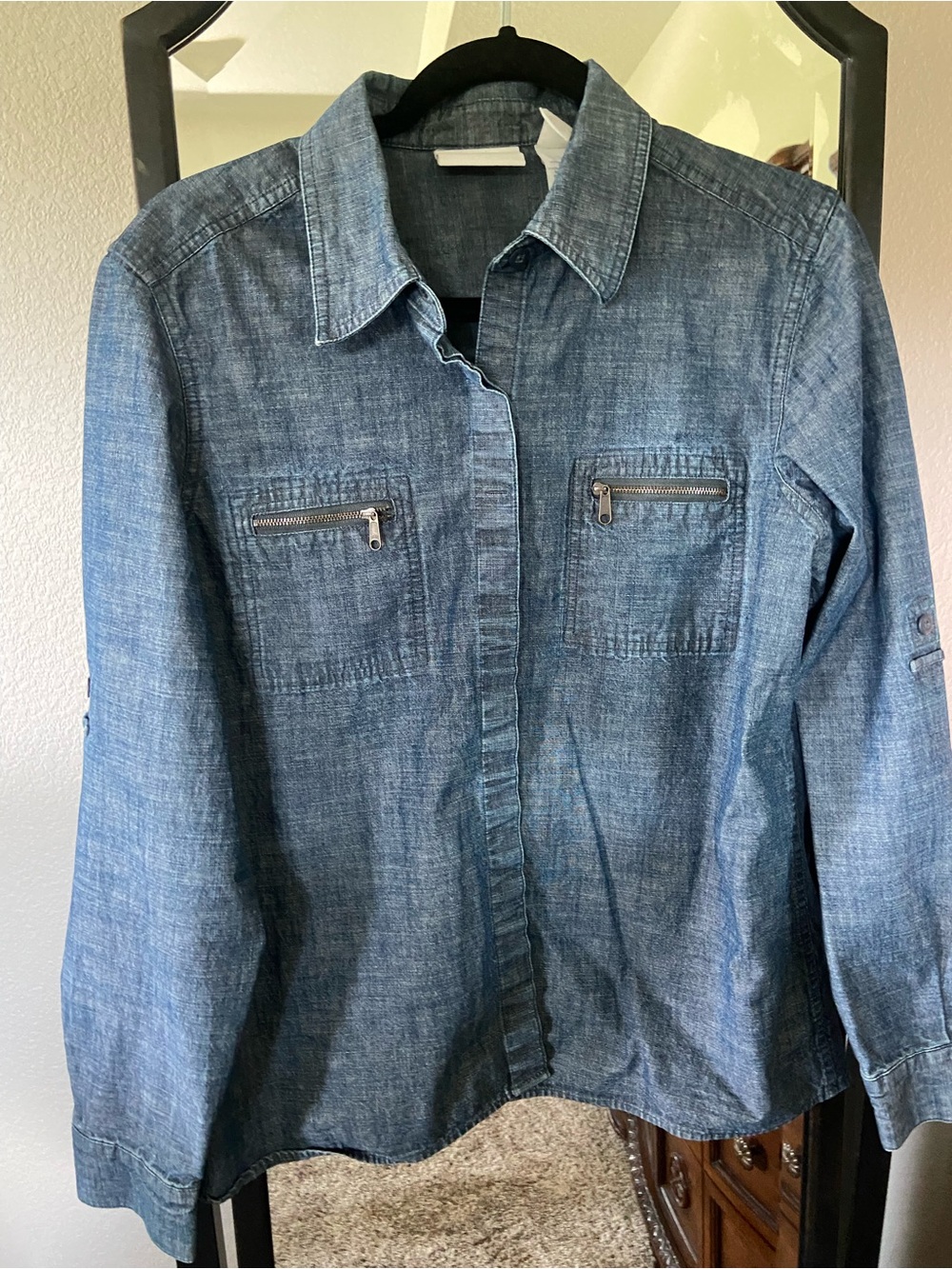 Liz Claiborne Indigo  Zip-Pocket Jacket